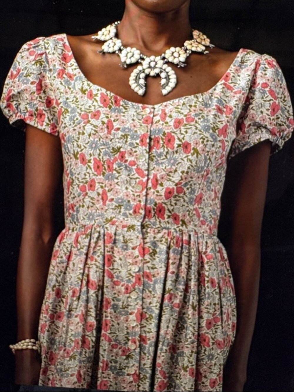 Alix of Bohemia Floral Print Button Down Midi Dress NWOT